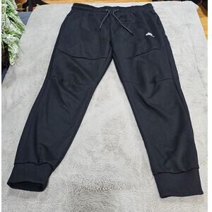 Nike Black Joggers, Pants, Drawstring, Zippered Pocket, Sportswear, Mens Sx 2XL